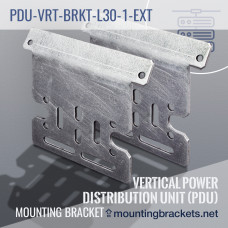 L-shaped 30 degrees extended mounting bracket PDU-VRT-BRKT-L30-1-EXT for (1) vertical PDU (Set of 2)