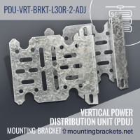 L-shaped 30 degrees reversed adjustable mounting bracket PDU-VRT-BRKT-L30R-2-ADJ for (2) vertical PDUs (Set of 2)