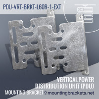 L-shaped 60 degrees reversed extended mounting bracket PDU-VRT-BRKT-L60R-1-EXT for (1) vertical PDU (Set of 2)