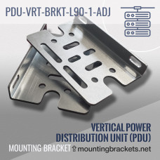 L-shaped 90 degrees adjustable mounting bracket PDU-VRT-BRKT-L90-1-ADJ for (1) vertical PDU (Set of 2)