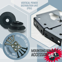 L-shaped 90 degrees adjustable mounting bracket kit PDU-BRKT-870-SET for (1) vertical PDU